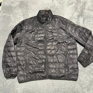 Hawke & Co Down Puffer Jacket Mens XXL Gray Sport Performance Nylon Coat